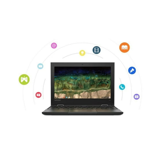 Lenovo 500e Chromebook 2nd Gen 11.6" Multi-touch HD, Intel Celeron N4120, 4GB LPDDR4, Intel UHD Graphics 600, 32GB eMMC, ChromeOS, Black. 81MC005AUS