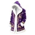 thumbnail image 4 of Christmas Cardigan Santa Jacket Coat for Men Hoodies Claus Adult Suit Outfit Party Women Sherpa Lined Long, 4 of 4