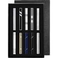 thumbnail image 1 of Juego de pasadores de corbata para hombre, clip para barra de corbata, negro, plateado, dorado, para bodas, negocios, con caja de regalo, 1 of 5