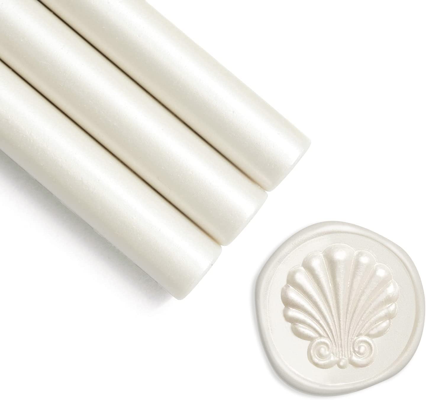 UNIQOOO Pearl White Glue Gun Sealing Wax Sticks for Wax Seal Stamp