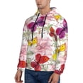 thumbnail image 3 of Sikiie Butterflies and Vintage Men's Hoodie, Essentials Hoodie, Sweatshirt, Pullover Hooded Sweatshirt for Men-X-Large, 3 of 7