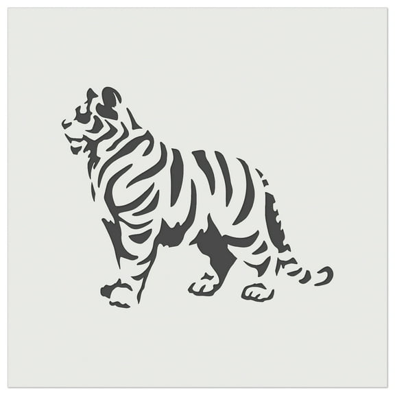 Regal Standing Bengal Tiger DIY Cookie Wall Craft Stencil - 5.5 Inch