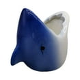thumbnail image 1 of Maceta de cerámica Bewildely en forma de tiburón para suculentas color azul, 1 of 6