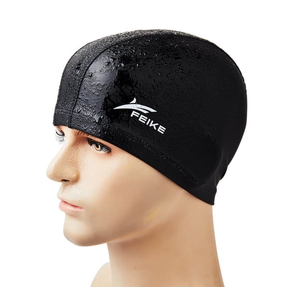 Unisex Swim Caps Ear Protection, Durable Flexible Silicone Swimming Hats for Women Men Kids Adults, Bathing Swimming Caps for Short/long Hair