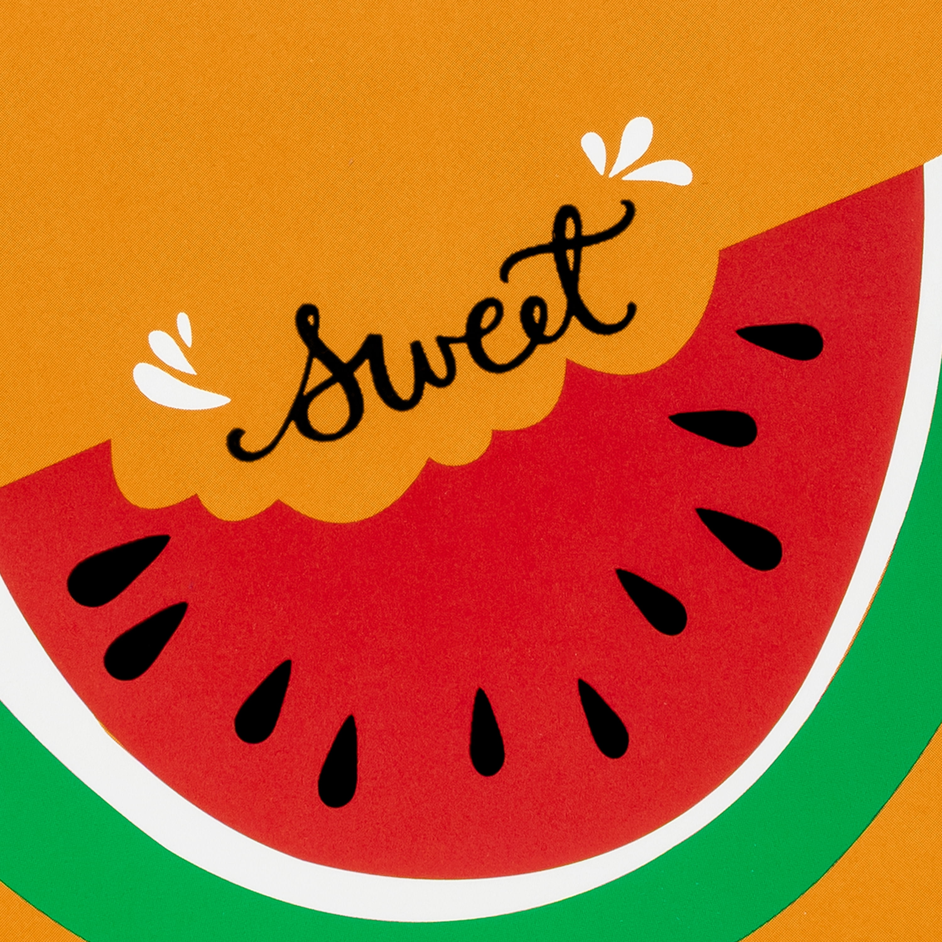 Hallmark Blank Notes (Sweet Watermelon on Orange), 10 Count
