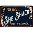 thumbnail image 1 of Alexandra's SHE SHACK Sign Metal Shed Tin Metal Wall Decor 8 x 12 Matte Finish Metal 108120060399, 1 of 1