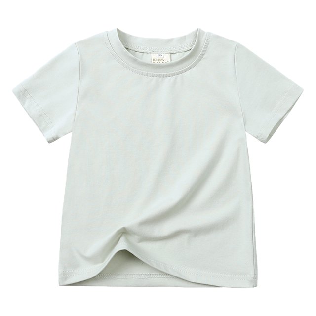 B91xZ Chemises et Hauts pour Filles 2024 T-Shirts à Col Rond Imprimé Été Manches Courtes, Vert Menthe 4-5 Ans