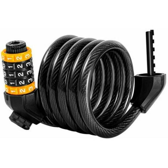 Best bike accessories:Bicycle Lock with Code, Bicycle Lock Bar Wire Anti-Theft, Bicycle Accessories, 1.5M Five-Digit Code