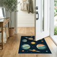 thumbnail image 2 of ODIKA 2'x3' Washable Accent Rug Playroom Ship Galaxy Theme Rocket Science Motif Classroom Themed for Bedroom, Nursery, RV, Pet Friendly, Bedside Mat, 2 of 7