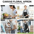 thumbnail image 5 of Delantal de lona impermeable de verano para cocina en casa, delantal de cocina con bolsillo para mujer, delantal de cocina para mujer, 5 of 5