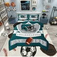 thumbnail image 2 of Erosebridal Soccer Lover Bedding King Comforter Set, American Football Down Comforter, Eat Sleep Reversible Comforters & Duvets, Super Cozy Bedroom Decorative, 3pcs, 2 of 8