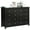 Black, variant on Magic Union 10 Drawer Double Dresser with Metal Handles and Various Size Wide Deep Drawers,Smooth Metal Rail,Modern and Contemporary Wood Dresser Chest for Bedroom,Living Room,Closet,Black
