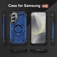 thumbnail image 2 of Allytechgroup for Samsung Galaxy S25 Case with Camera Kickstand, Support Wireless Charging Magnetic Phone Case for Women Men Military Grade Drop Protection for Samsung Galaxy S25, Blue, 2 of 9