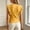 Yellow, variant on Womens Ruffle Short Sleeve Shirts Slim Fit High Neck Knit Ribbed Tops Casual Trendy T Shirts Blouses(Black,XXL)