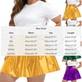 thumbnail image 3 of Jean Shorts Women Plus Size Women's Shiny High Waisted Pleated Mini Skirt Flared Skater Skirt for Party Club Daily Wear XXL, 3 of 9