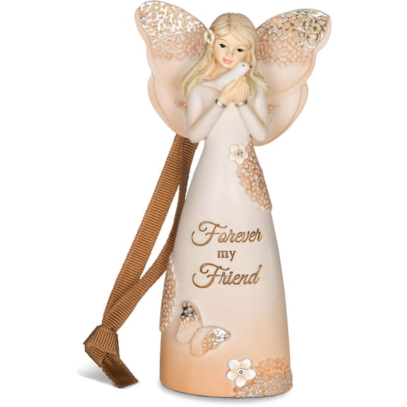 Pavilion Gift Company Forever Friend Angel Figurine/Ornament, 4-1/2-Inch, Gold