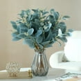 thumbnail image 3 of XmhyTop-A 12Pcs Artificial Eucalyptus Stems, 20" Fake Silk Eucalyptu Leaves with Berries, Greenery Plants Floral Decorations (Sky Blue), 3 of 4