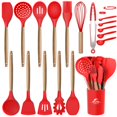thumbnail image 1 of Juego de utensilios de cocina MIBOTE de silicona, 17 piezas, resistentes al calor, 1 of 6