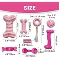 thumbnail image 4 of PetLike 8 Pack Puppy Teething Toys Set, Soft Gentle Interactive Dog Toys for Small Puppies (Pink), 4 of 6