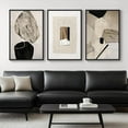 thumbnail image 4 of Neutral Singg Wall Art for Living Room, 3 Piece Modern Canvas Prints Paintings Artwork for Walls-Tan Beige Brown Minimalist Pictures for Living Room Hallway Bedroom Wall Decor, 4 of 6