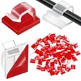 thumbnail image 1 of WANGQ 100 Pcs Adhesive Cable Clips Bulk Wire Holder for Cord Organizer Clips Cable Management Outdoor Light Hooks, 1 of 30
