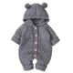 thumbnail image 2 of Pelele de punto con orejas de oso para bebé recién nacido, conjunto de suéter con capucha (6-12 meses) Xemadio LN-0658, 2 of 8