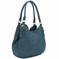 thumbnail image 2 of Bolso Hobo FashionPuzzle, ligero, piel sintética, azul y gris, 2 of 6