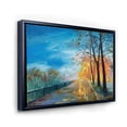 thumbnail image 3 of Designart 'Autumn Road in Evening' Traditional Framed Canvas Wall Art Print, 3 of 5