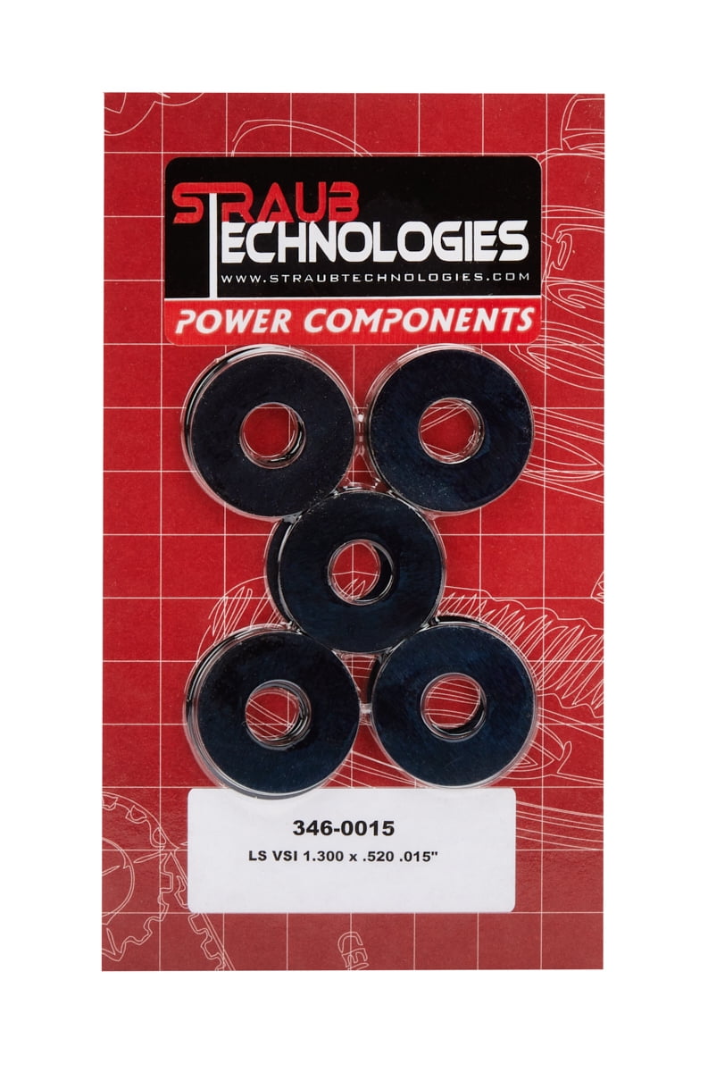Straub Technologies Valve Spring Shims 50pk .015 GM LS Engines Straub Technologies Valve Spring Shims 50pk .015 GM LS Engines