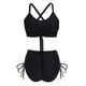 thumbnail image 4 of Trajes de baño de una pieza para mujer Conjuntos de bikini de cintura alta para mujer Trajes de baño con cordón Traje de baño cruzado con lazo en la espalda Traje de baño para mujer, 4 of 5