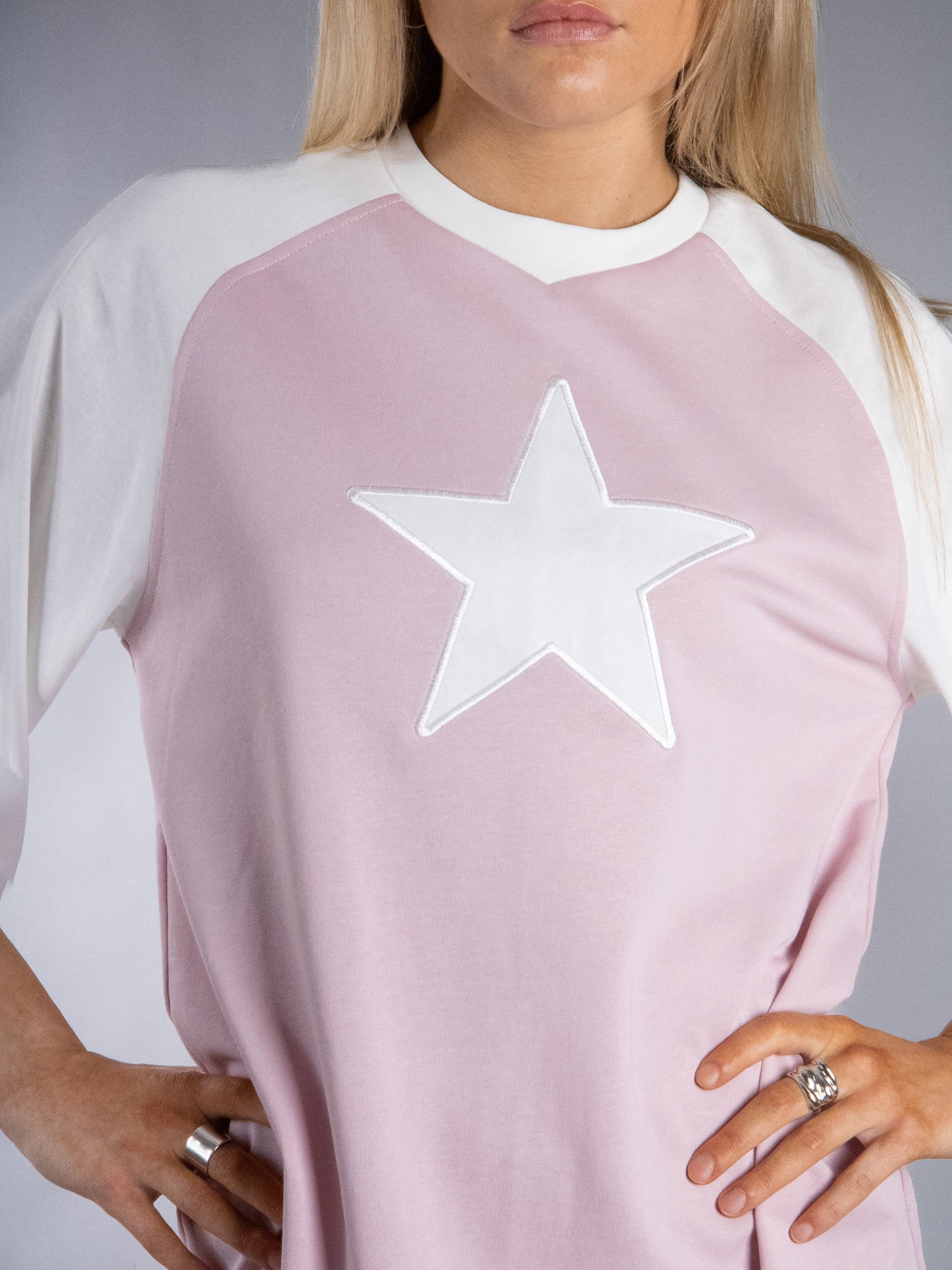 DARING DIVA Women's StarStruck Oversized T-shirt Dress XL Pink