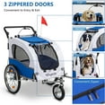 thumbnail image 5 of PEXMOR 2-in-1 Foldable Waterproof Dog Bicycle Trailer for Pet, Blue, 5 of 9