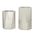thumbnail image 6 of DecMode 2 Candle Silver Stainless Steel Candle Holder, Set of 2, 6 of 7