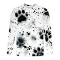 thumbnail image 4 of Jsaierl Long Sleeve Shirts for Men 3D Paws Graphic Tee Big & Tall Casual Crew Neck Tops Plus Size Workout T Shirts for Valentine's Day, 4 of 5