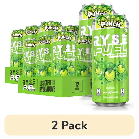 (2 pack) RYSE Energy Sour Punch Green Apple