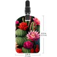 thumbnail image 6 of Square 2Pack PU Leather Cactus Cruise Luggage Tag with Privacy Cover and Name ID Tag for Travel Handbags Backpacks Luggage Tags, 6 of 6