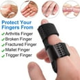 thumbnail image 3 of 2 pcs Finger Support Splints, Finger Brace Stabilizer for Broken Finger, Straightening, Arthritis, Injured Finger - Black, 3 of 8