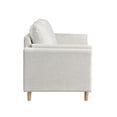 thumbnail image 4 of Studio Living Stockholm Modern Stationary Sofa, Cream Woven Fabric, 4 of 6