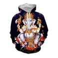 thumbnail image 2 of Nueva sudadera con capucha con gráficos 3D del dios mono indio Hanuman para hombres y mujeres, ropa con estampado de figura de mito hindú, sudadera con capucha de diseñador superior, 2 of 4