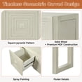 thumbnail image 3 of Aukfa 55" Geometric Carved Console Table with 3 Drawers, Fluted Leg Entryway Table, Modern Sofa Accent Table for Living Room/Hallway,Parchment, 3 of 8