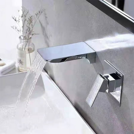 

Livesture Toilet Bathroom Waterfall Faucet With Hot And Cold Water B electroplating