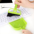 thumbnail image 2 of Miangastore Practical Plastic Mini Broom and Dustpan Set for Desktop Pets Nest Cage Cleaning (Green), 2 of 9