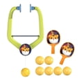 thumbnail image 3 of Entrenador de tenis de mesa colgante para interiores, juego de tenis de mesa colgante, práctica de coordinación ojo-mano, juego de paletas y pelotas Tiger Raquetas 6 Pelotas, 3 of 8