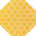 thumbnail image 3 of Unique Loom Trellis Frieze Collection Area Rug - Rounded (7' 10" Octagon Yellow/Ivory), 3 of 7