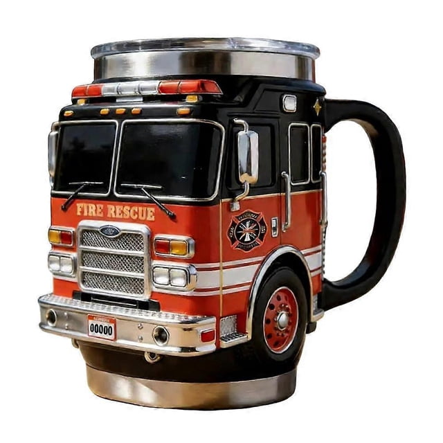 Fire Rescue Mug For the Bravest Among Us, Handcrafted Fire Rescue Car Coffee Mug