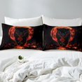 thumbnail image 4 of Ensemble de Literie Simple Léopard pour Enfants Garçons Femme, Draps de Lit à Fleurs de Roses Rouges, Drap-Housse à Imprimé Guépard de la Saint-Valentin, Draps Faune de Lune pour Déco de Chambre (Sans Drap Plat), 4 of 6