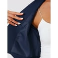 thumbnail image 5 of DARING DIVA Women's Notched Lapel Business Cropped Blazer S Dark Blue, 5 of 6