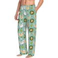 thumbnail image 2 of Uemuo Chicken Laying Eggs Pattern Men's Wide Leg Palazzo Lounge Pants with Pockets Light Weight Loose Comfy Casual Pajama Pants-Large, 2 of 9
