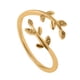thumbnail image 1 of Fiudx Anillo Hueco Tallado En Oro Rosa, Diseño de Hoja, Accesorio de Cobre para Uso Diario, Compatible con Todos, Estilo Femenino, Diámetro Interior de 16 Mm, Pieza Ligera y Moderna., 1 of 2