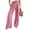 Red, variant on Women's Boho Chic Gingham Trousers with Elastic Smocked Waists and Flowy Wide Legs Cute Casual Trousers with Pockets Black L